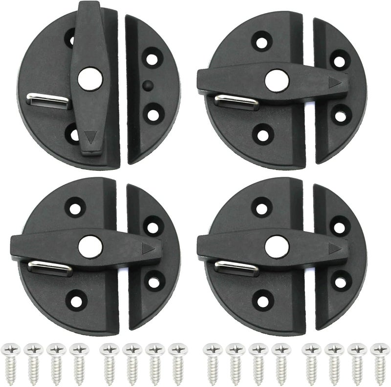LTEMG Boat Door Latch Nylon Cabinet Round Turn Twist Button,Marine Catch Latch Hardware Accessories(4 Pcs) - Image 1